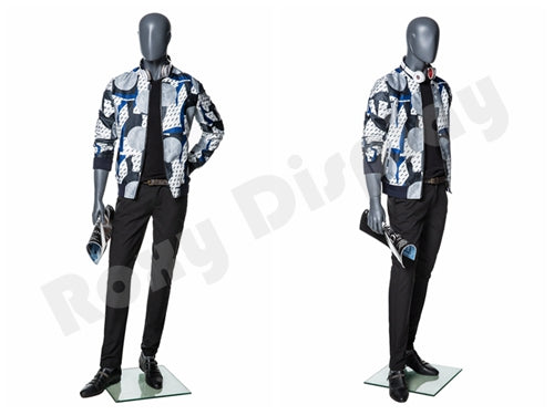 Eye Catching Male Abstract Style Mannequin - Standing pose with left arm on hip