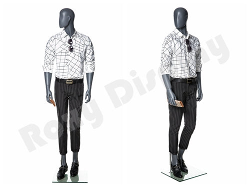 Eye Catching Male Abstract Style Mannequin - Standing pose with head turning to right