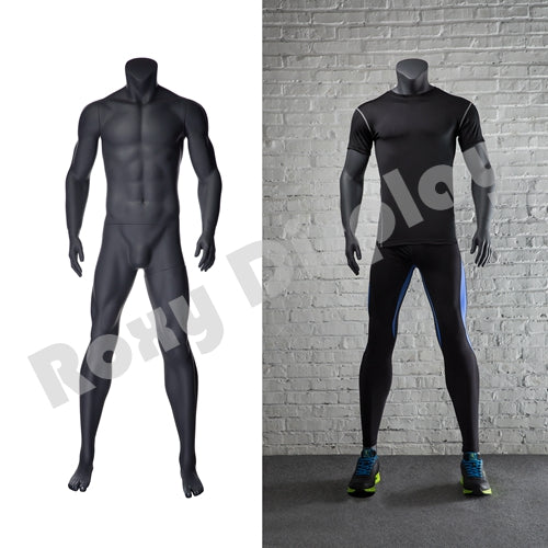 Eye Catching Male Headless Mannequin - Athletic Style - Standing pose with straight arms