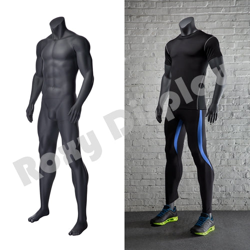 Eye Catching Male Headless Mannequin - Athletic Style - Standing pose with straight arms