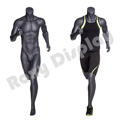 Eye Catching Male Headless Mannequin - Athletic Style - Runner pose