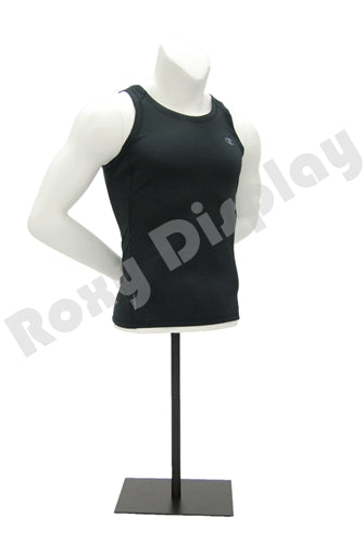 Eye Catching Male Headless Mannequin Torso - Athletic Style - Both hands behind back