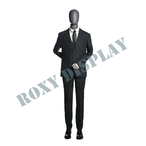 EGGHEAD MALE FULLBODY MATT GREY WITH WOODEN ARMS