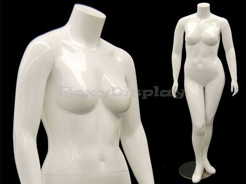 Mature Plus Size Headless mannequin w/ high heel feet feature