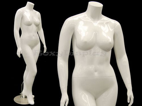 Mature Plus Size Headless mannequin w/ high heel feet feature