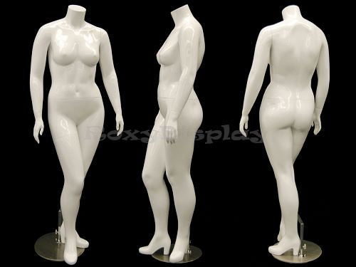 Mature Plus Size Headless mannequin w/ high heel feet feature