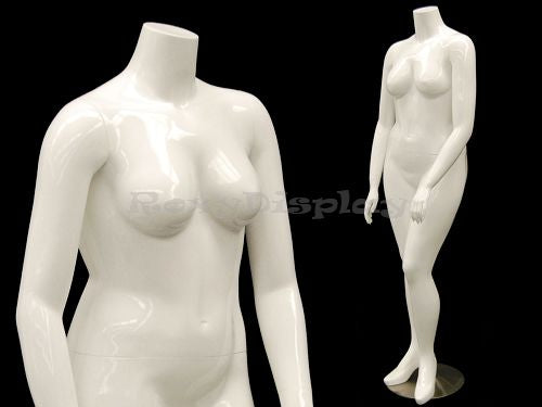 Mature Plus Size Headless mannequin w/ high heel feet feature