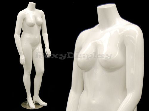 Mature Plus Size Headless mannequin w/ high heel feet feature