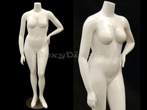 Mature Plus Size Headless mannequin w/ high heel feet feature