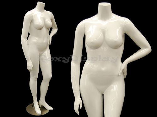 Mature Plus Size Headless mannequin w/ high heel feet feature