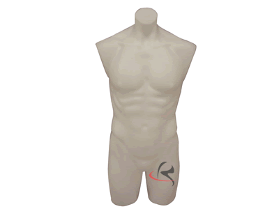 Male full round plastic mannequin