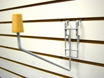 9" head holder for slat wall or grid