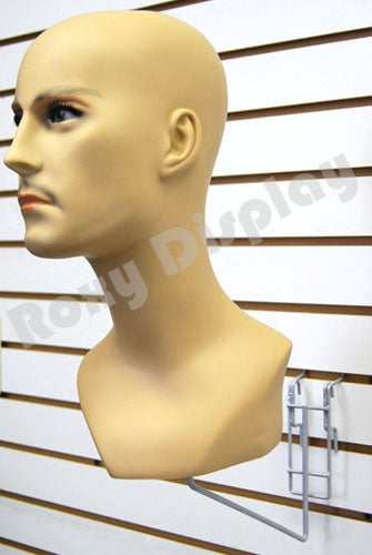 9" head holder for slat wall or grid