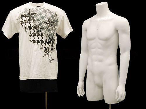 Male Mannequin Torso - With nice body figure and arms - Removable neck and Arms