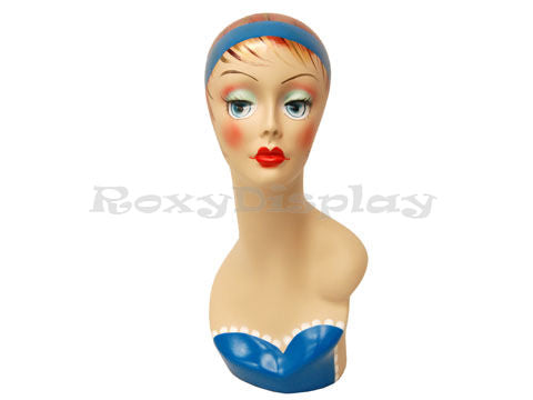 Female mannequin head - Beautiful makeup - Without ears