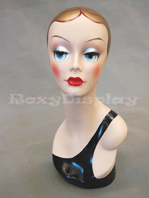 Female mannequin head - Beautiful makeup - Without ears