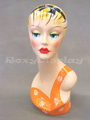 Female mannequin head - Beautiful makeup - Without ears