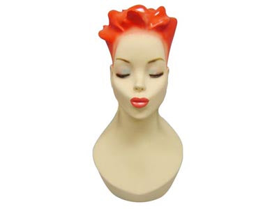 RED HAIR- Female mannequin head